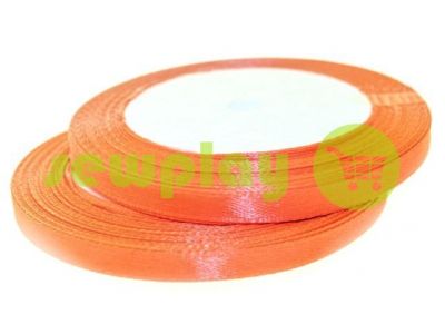 Satin Tape 7mm, color red, length 25 m