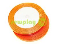 Satin Tape 7mm, color tomato, length 25 m