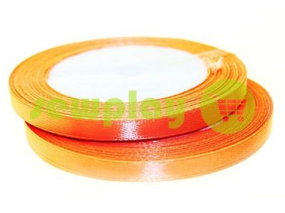 Satin Tape 7mm, color tomato, length 25 m