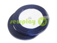 Satin Tape 7mm, color navy, length 25 m