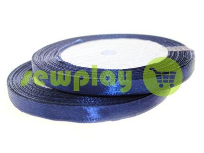 Satin Tape 7mm, color navy, length 25 m