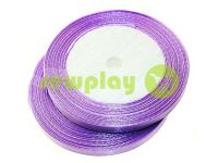 Satin Tape 7mm, color plum, length 25 m