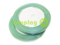 Satin Tape 7mm, color medium aquamarine, length 25 m