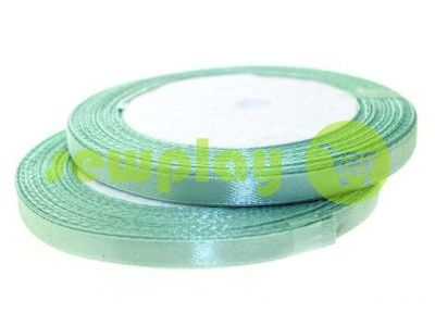 Satin Tape 7mm, color medium aquamarine, length 25 m