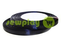 Satin Tape 7mm, color black, length 33 m