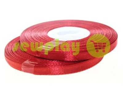 Satin Tape 7mm, color darkred, length 33 m