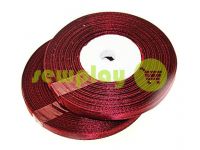 Satin Tape 7mm, color bordo, length 33 m