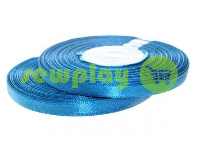 Satin Tape 7mm, color darkcyan, length 33 m