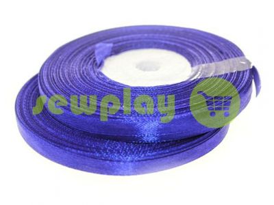 Satin Tape 7mm, color royalblue, length 33 m