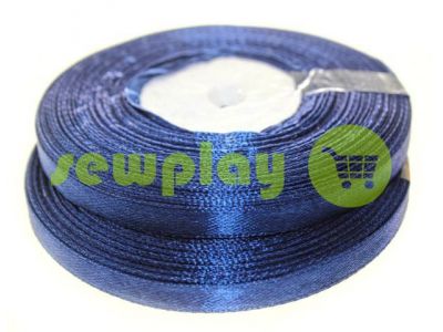 Satin Tape 7mm, color midnightblue, length 33 m