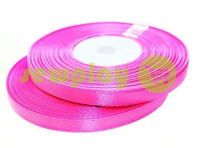 Satin Tape 7mm, color hotpink, length 33 m