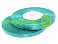 Satin Tape 7mm, color turquoise, length 33 m