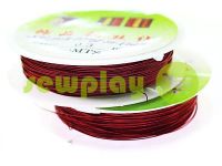 Wire for beads 0.3 mm, length 30 m, color red