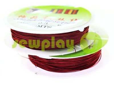 Wire for beads 0.3 mm, length 30 m, color red sku 2284