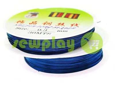 Wire for beads 0.3 mm, length 30 m, color dark turquoise sku 2286