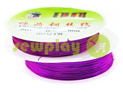 Wire for beads 0.3 mm, length 30 m, color purple sku 2287