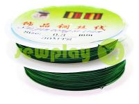 Wire for beads 0.3 mm, length 30 m, color green