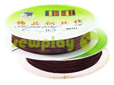 Wire for beads 0.3 mm, length 30 m, color brown sku 2290