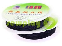 Wire for beads 0.3 mm, length 30 m, color black