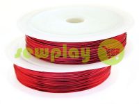 Wire for beads 0.37 mm, length 50 m, color red