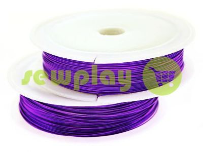 Wire for beads 0.37 mm, length 50 m, color purple sku 2297