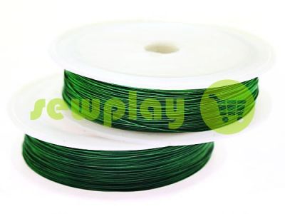 Wire for beads 0.4 mm, length 50 m, color green sku 2308