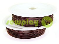 Wire for beads 0.37 mm, length 50 m, color brown