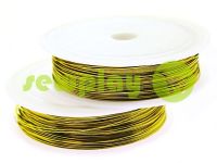 Wire for beads 0.37 mm, length 50 m, color gold