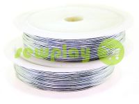 Wire for beads 0.37 mm, length 50 m, color silver