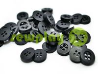 Button plastic four-shock, color black, packing 25 pcs