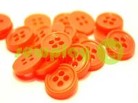 Button plastic four-shock, color orange, packing 25 pcs