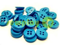 Button plastic four-shock, color light-blue, packing 25 pcs