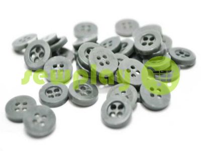 Button plastic four-shock, color gray, packing 25 pcs sku 2393