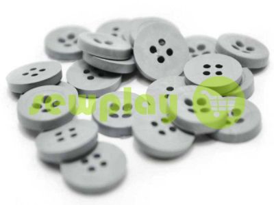 Button plastic four-shock, color light-gray, packing 25 pcs sku 2394