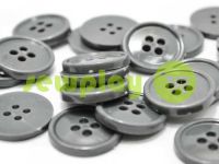 Button plastic four-shock, color gray, packing 25 pcs