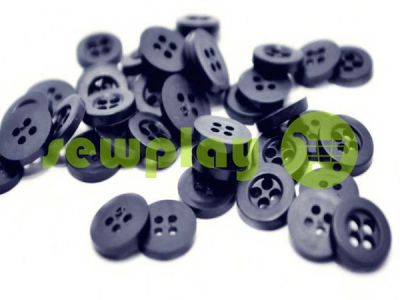 Button plastic four-shock, color dark-blue, packing 25 pcs sku 2398