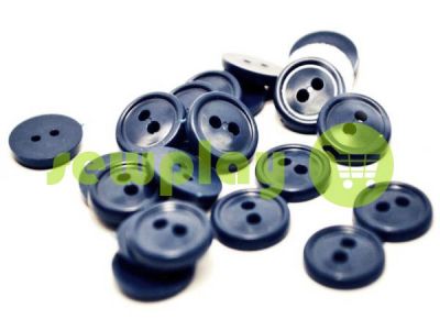 Button plastic two-shock, color dark-blue, packing 25 pcs sku 2408