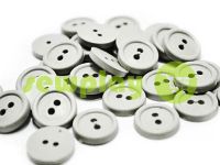 Button plastic two-shock, color light-gray, packing 25 pcs