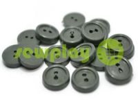 Button plastic two-shock, color gray, packing 25 pcs