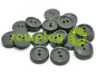 Button plastic two-shock, color gray, packing 25 pcs sku 2410