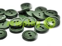 Button plastic two-shock, color olive, packing 25 pcs