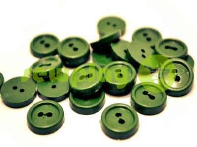 Button plastic two-shock, color olive, packing 25 pcs sku 2418