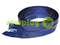 Zipper tractor type 5 inclined tooth one slider 90 cm color blue 070