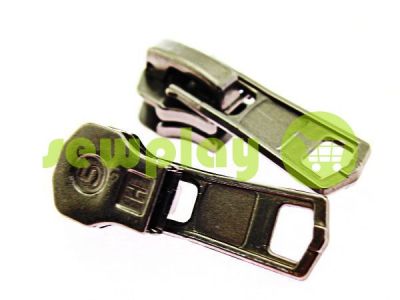 Slider for metal zipper square II type 5 black nickel sku 2738