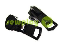 Slider for metal zipper square II type 5 black sku 2742