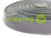 Elastic band textile gray 25 mm thick