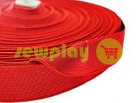 Elastic band textile red 25 mm thick sku 2756