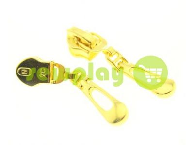 Slider Drop for spiral zipper type 7 gold sku 1239