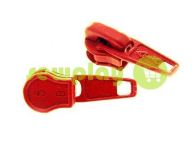 Slider standard for spiral zipper type 5 red  sku 1251