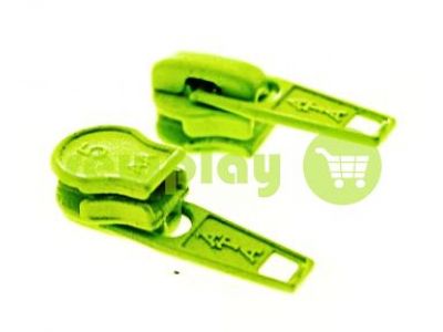 Slider standard for spiral zipper type 5 green  sku 1254